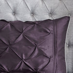 7 Piece Tufted Comforter Set Plum Full