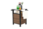 Single Door Outdoor Bar Cart with Stainless Steel Tabletop