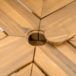 TREXM Patio Dining Table Set for 6 with Umbrella Hole
