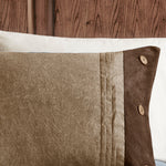 7 Piece Faux Suede Comforter Set Brown Queen