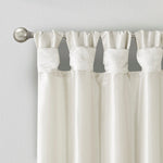 Twist Tab Lined Window Curtain Panel White 50x95
