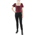Women's Square Neck Puff Sleeve Sweater