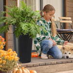 2 Pack Tall 21.7 in Modern Square Planters for Indoor and Outdoor Use