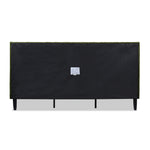 Aspen Vertical Tufted Headboard Platform Bed Set, King, Olive Green Performance Velvet