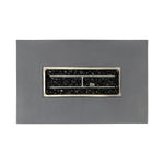 Volon Modern Rectangular Fire Pit Table in Light Gray