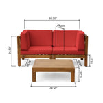 Oana 3 Piece Loveseat Set with Coffee Table