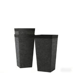Modern Design Stackable Tapered Planters, Set of 3 Outdoor Planters
