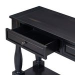 TREXM 63" Long Console Table with Drawers and Shelf