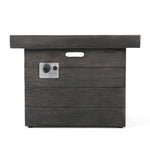 Anchorage Wood Square Fire Pit 40,000 BTU - Gray