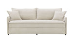 Elisea Sleeper Sectional Sofa With 2 Toss Pillows - Beige