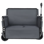 3-in-1 Convertible Folding Wagon Cart with Bench Seat & Storage