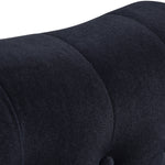58" Velvet Chaise Lounge with Nailhead Trim and Solid Wood Legs