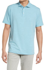 Peter Millar Men's Crest Isle Stripe Short Sleeve Polo - Island Blue