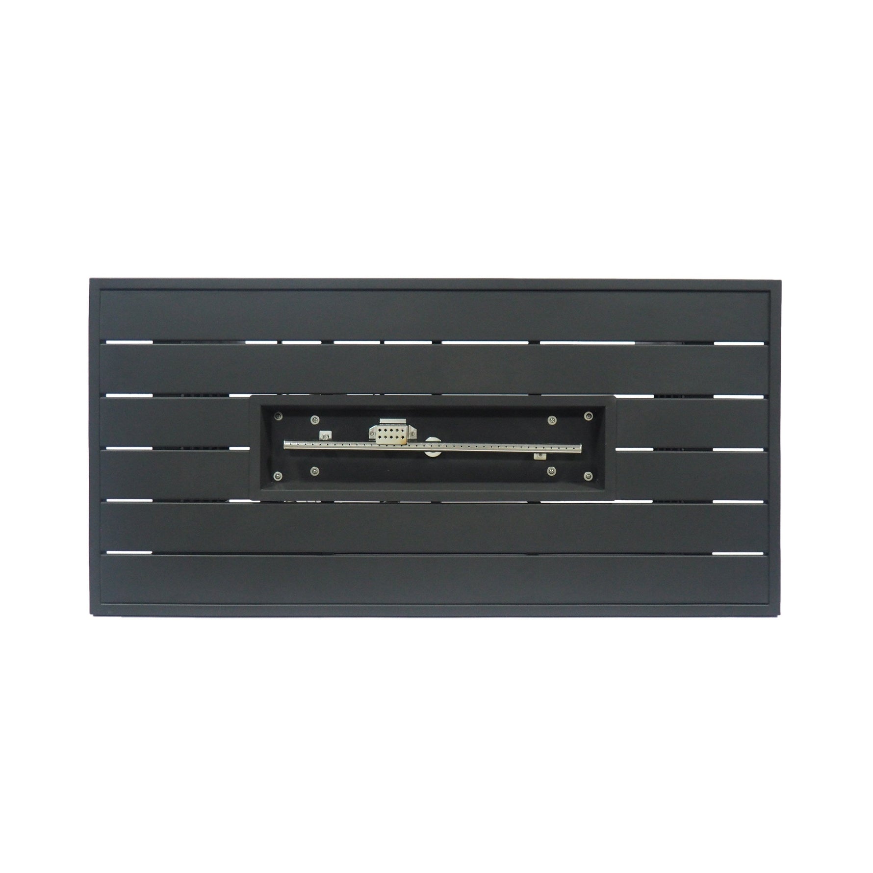 Rectangular Iron Fire Pit - 30,000 BTU - Tank Cover Inside