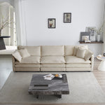 Mid-Century Modern 3-Seater Sofa with Pillows