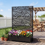 Metal Raised Garden Bed with Wheels and Trellis