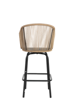 Outdoor Bar Stools Set of 4 with Armrests and Backrest