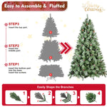 8 Ft The Full-Bodied Pre-Decorated Pinecone Christmas Tree