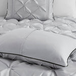 7 Piece Tufted Comforter Set Grey Full