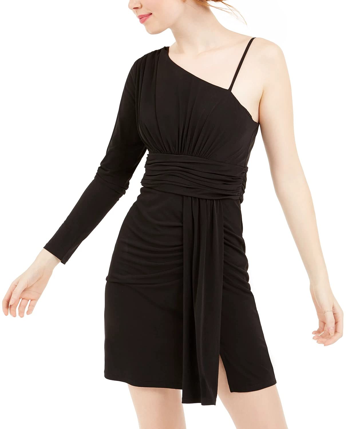 Teeze Me Womens Juniors Fitted Mini Bodycon Dress Black 5/6