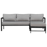 U_style Outdoor L-Shaped Sofa with Iron Frame and Ultra-Thick Cushions