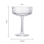 Barcelona Acrylic Champagne Coupe Cocktail Glassware, Set of 4