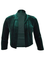 Calvin Klein Womens Velvet Layering Shrug Sweater Green L