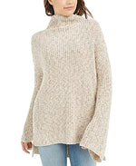 American Rag Junior's Flare Sleeved High Low Sweater Beige Size X-Small
