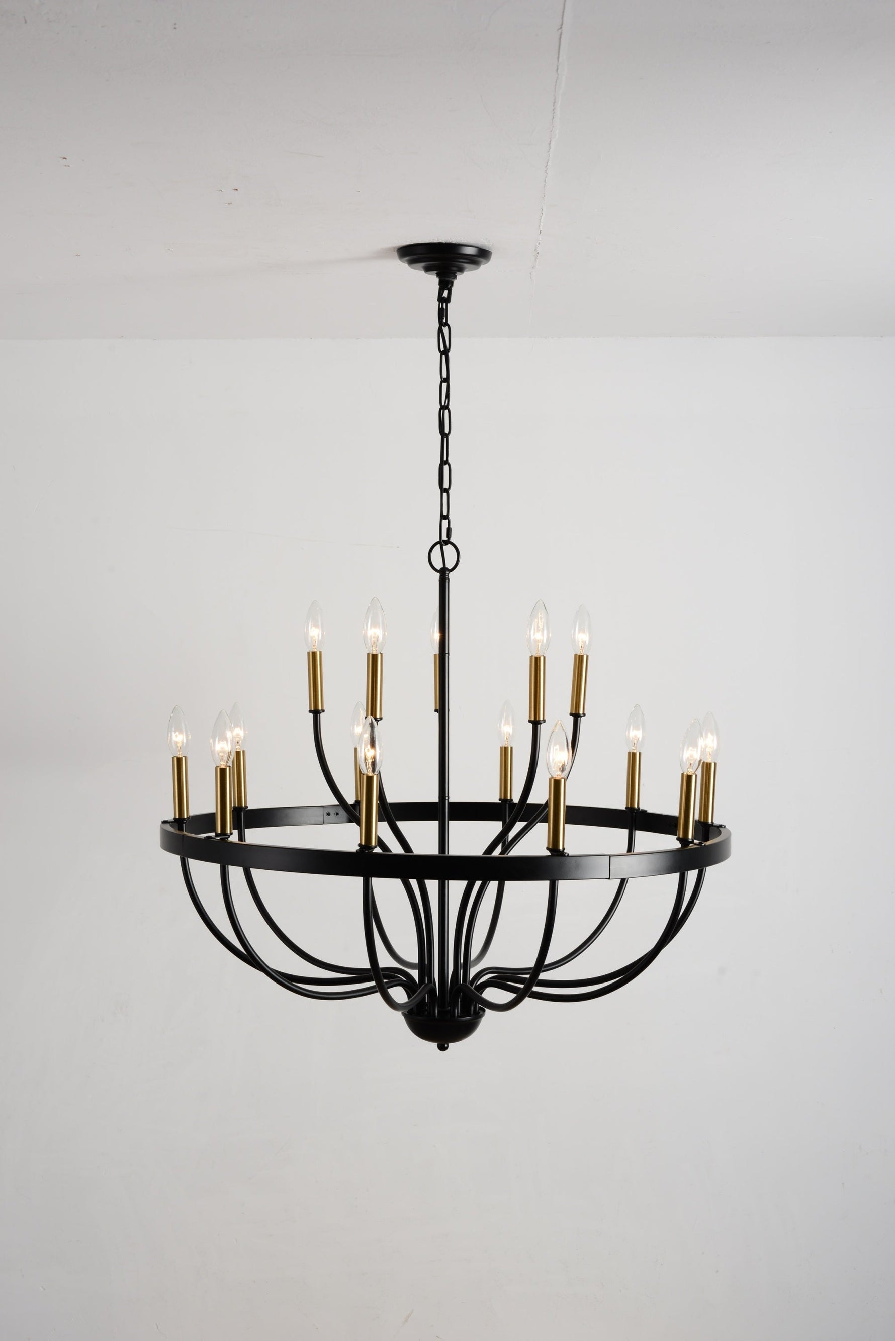 18-Light Industrial Iron Candle Chandelier