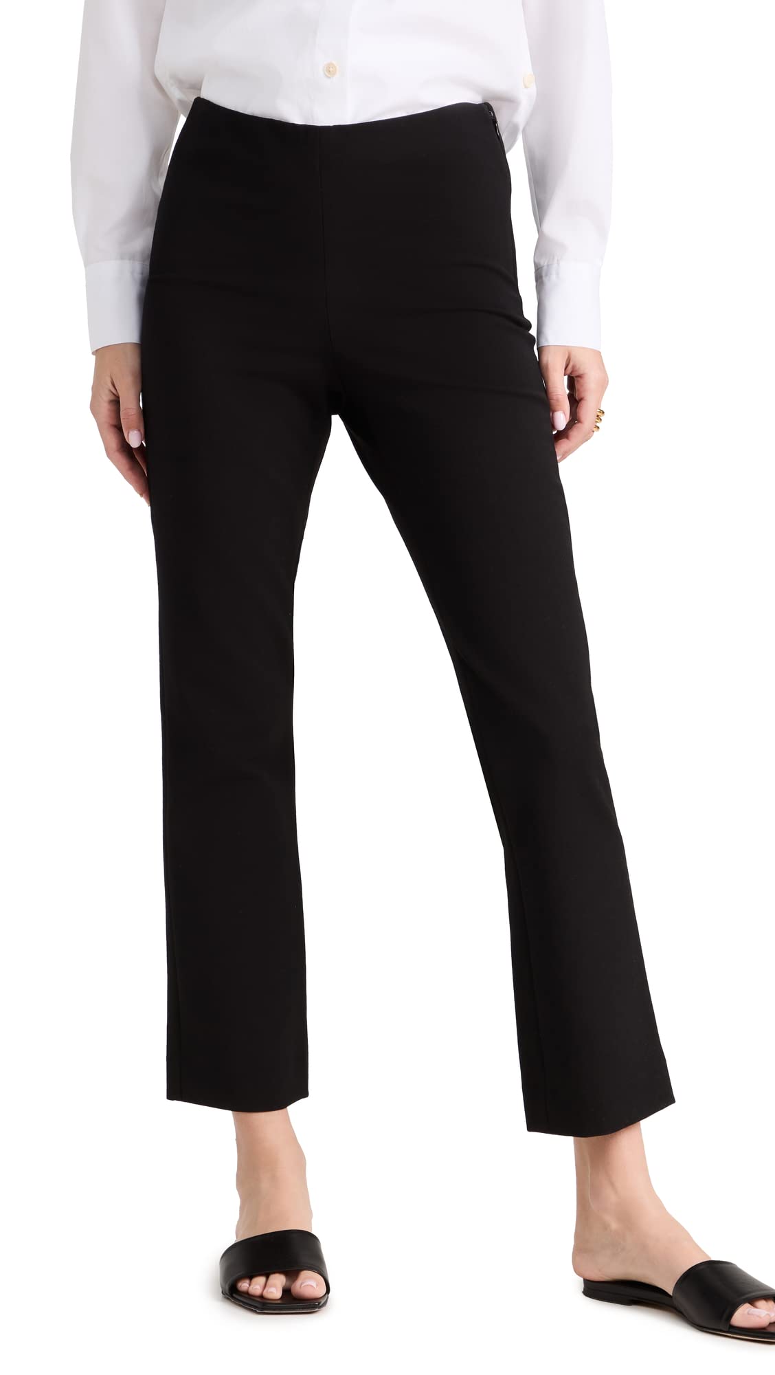 Vince Womens Crop Flare Pants, Black, X-Small US