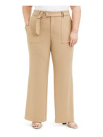 INC Womens Plus Belted Office Wear Pants Tan 20W