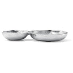 2 Cluster Decorative Bowls Bright Silver Snack Tray Bowl Chip