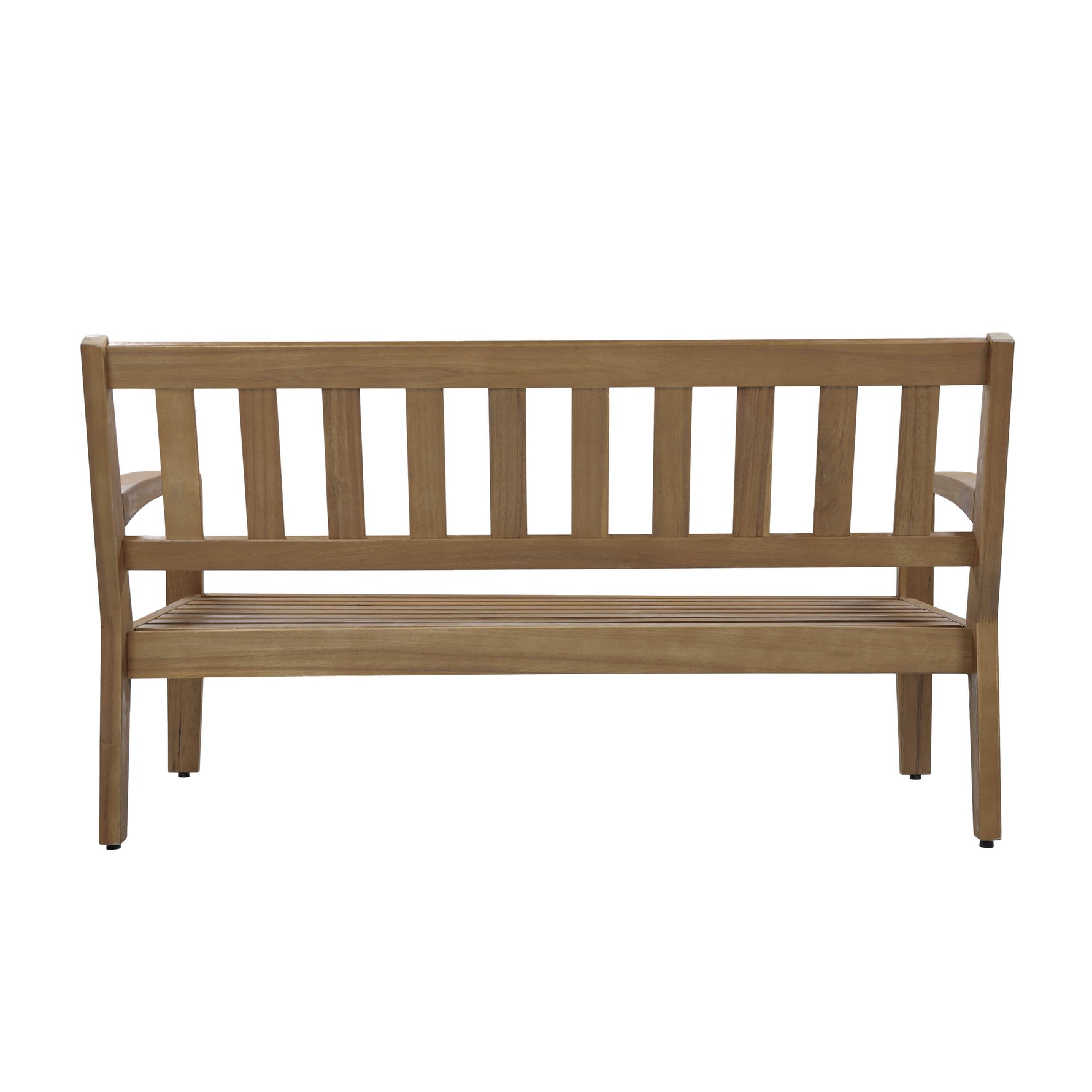 2-Piece Outdoor Gray Acacia Wood Conversation Set