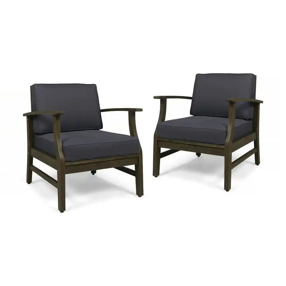 Perla Contemporary Club Chair with Water-Resistant Cushion