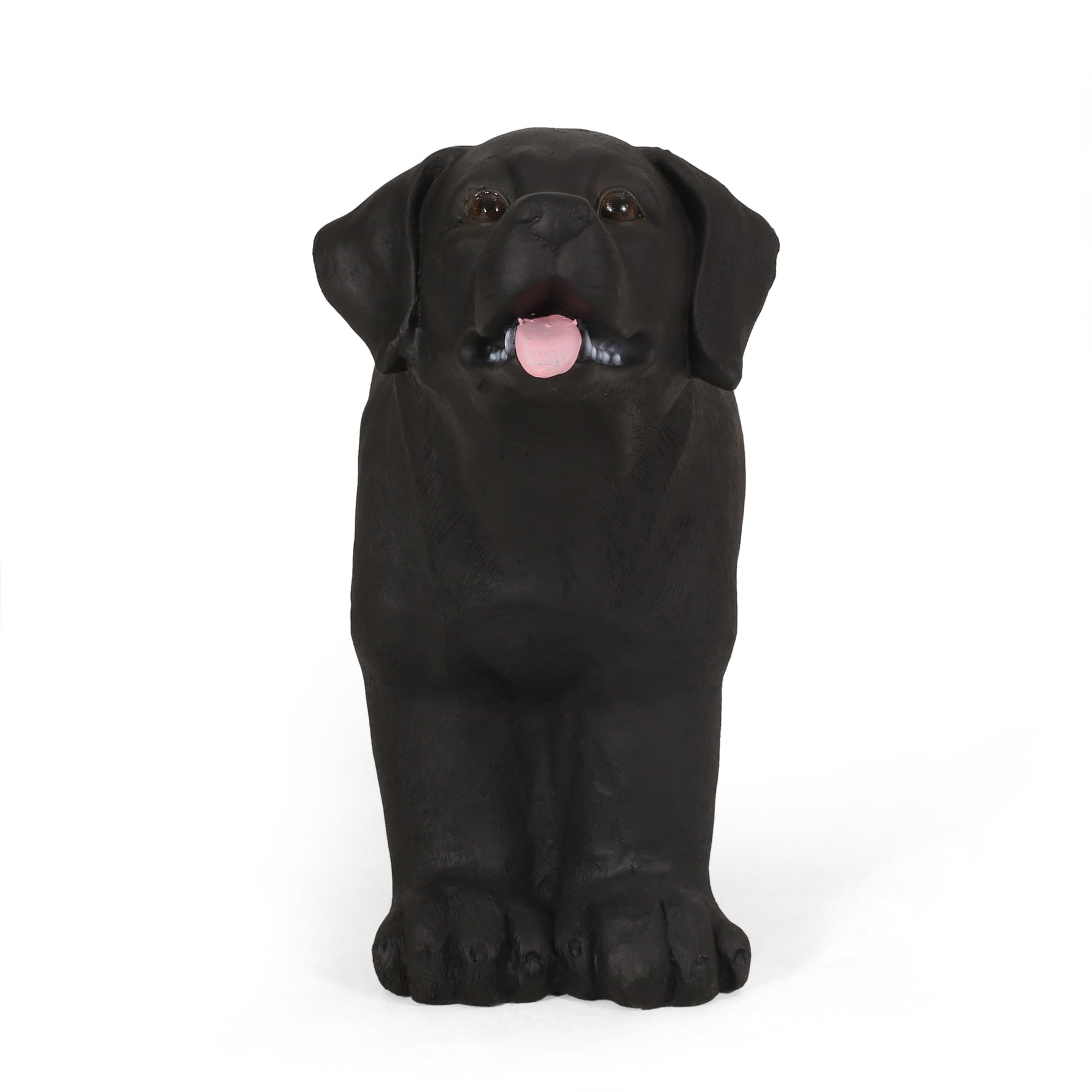 MGO Dog Bench - Outdoor Labrador Design, Matte Black