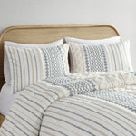 Full/Queen Cotton Printed Duvet Cover Set with Chenille