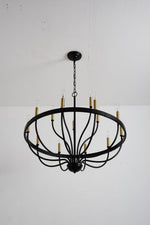 18-Light Industrial Iron Candle Chandelier