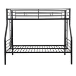 Twin Over Full Bunk Bed With Large Under-Bed Storage - Black