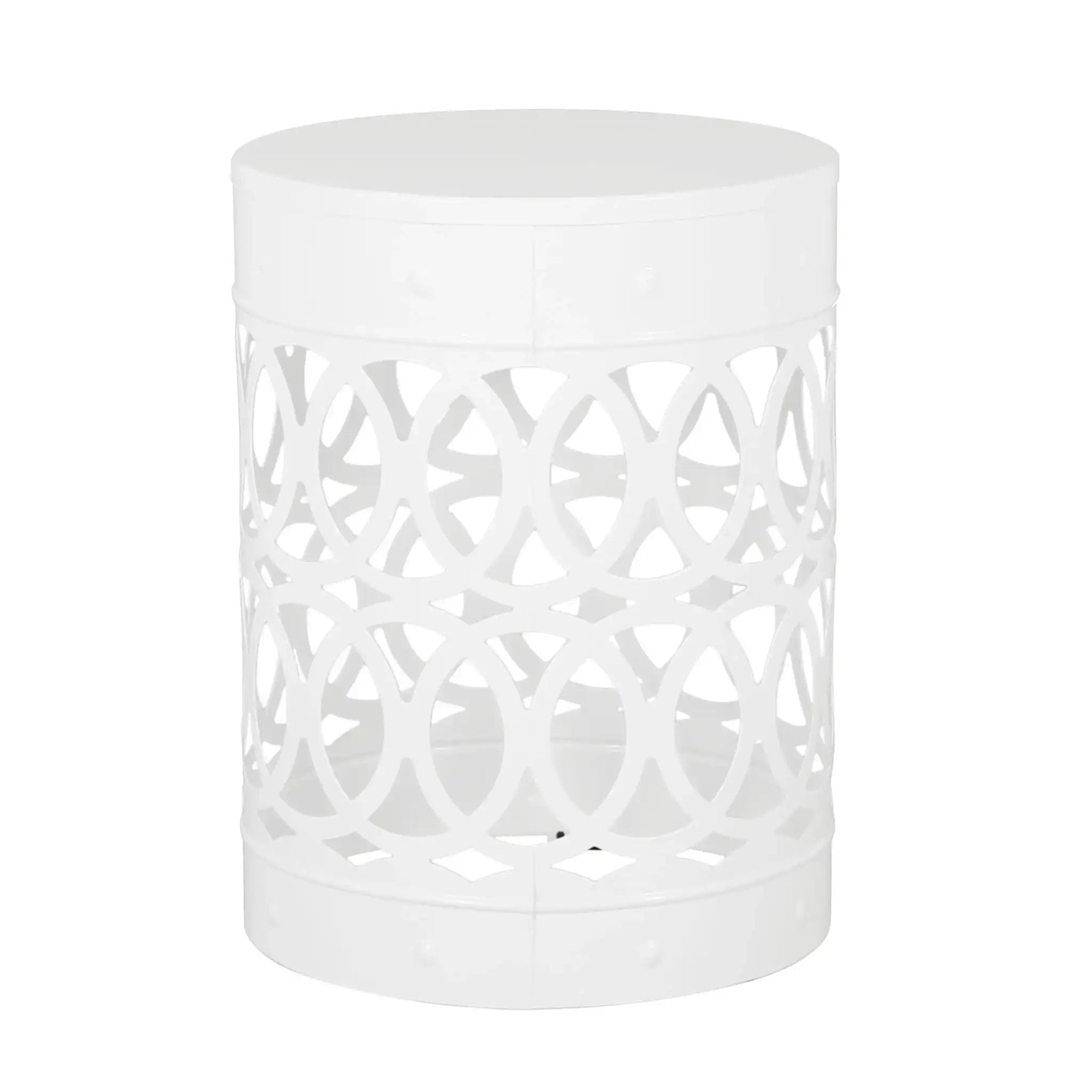 Outdoor Metal Large End Table, Modern Design