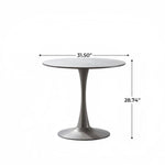 Mid-Century Tulip Table With Round Top and Pedestal Base