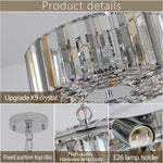 17' Chrome Crystal Pendant Chandelier