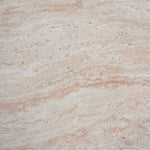 Outdoor/Indoor Lightweight Concrete Side Table with Travertine Finish in Beige
