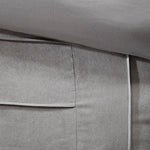 7 Piece Faux Suede Comforter Set Grey Full
