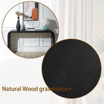 Black Wood Console Table, 59in Entryway Table