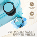 HIFINE Tourist 3-Piece ABS Spinner Wheel Luggage Set (Blue)