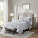 Full/Queen Back Print Long Fur Comforter Mini Set