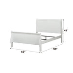 Louis Philippe Sleigh Style Bed