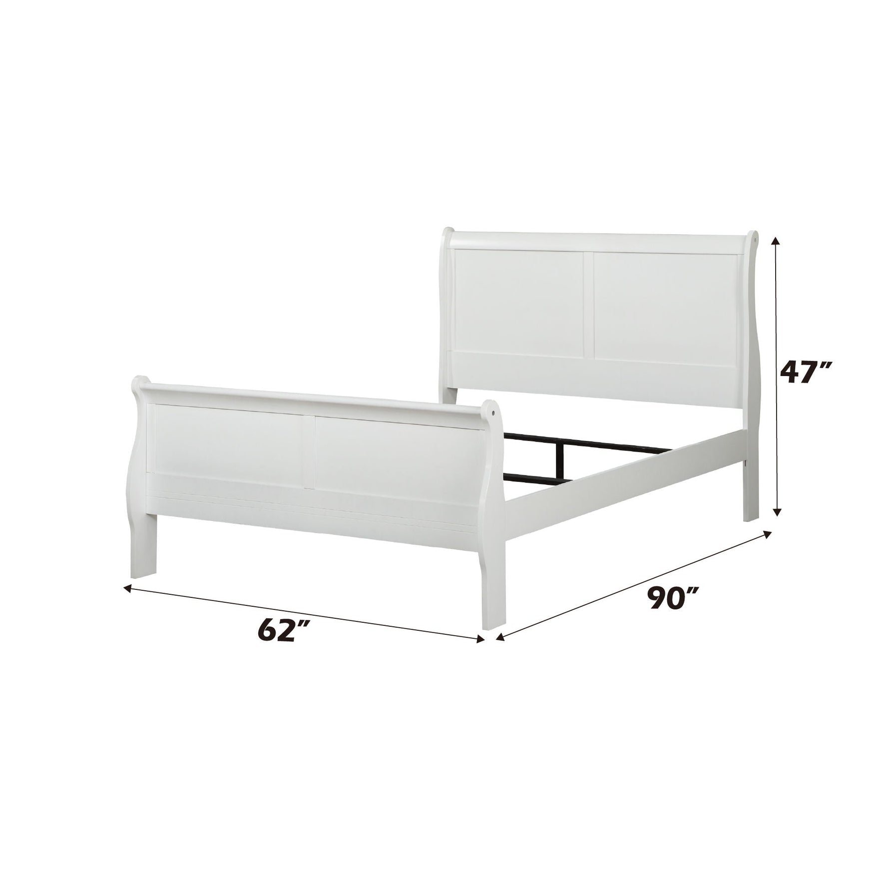 Louis Philippe Sleigh Style Bed