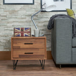 Deoss Walnut Finish Accent Table