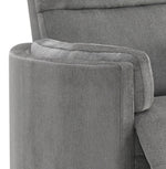 Sagen Charcoal Chenille Glider Recliner with Swivel